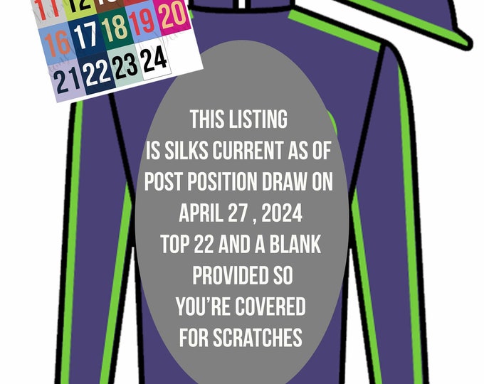 Kentucky Derby Party Printable Jockey Jersey Silks Full Sheets 46 ...