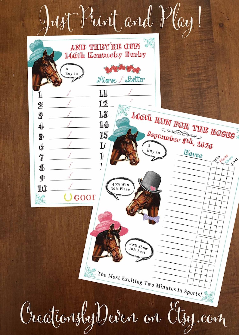 Kentucky Derby Games Printable Printable Templates