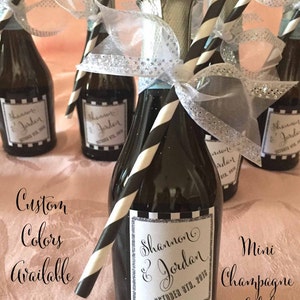 Mini Champagne Labels Mini Prosecco Bottle Labels Wedding Champagne Label Baby or Bridal Shower Label Digital File or Printed Available