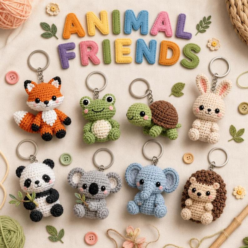 30 Tiny Amigurumi Patterns to Crochet, From Cats and Frogs to Mini Bundles 22 130+ Keychain Crochet Patterns Bundle