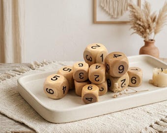 A beautifully crafted set of handmade mahjong-themed dice. A unique handmade game gift.