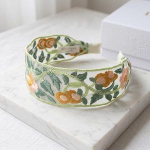 Floral Embroidered Headbands For Women, Boho Hair Summer Fashion Accessories, Cottagecore Trendy Hoop, Unique Modern Gift For Yourself Model D