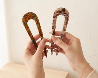 Hair Marble Fork, Trendy Large Boho Hair Accessories, Hair Summer Beach Tools For Women, Sympathy Thank You Gift, Unique Modern Gift For Her