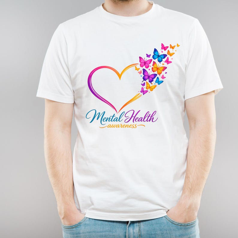 Mental Health PNG | Awareness Butterfly Design | Self Care Quote ...