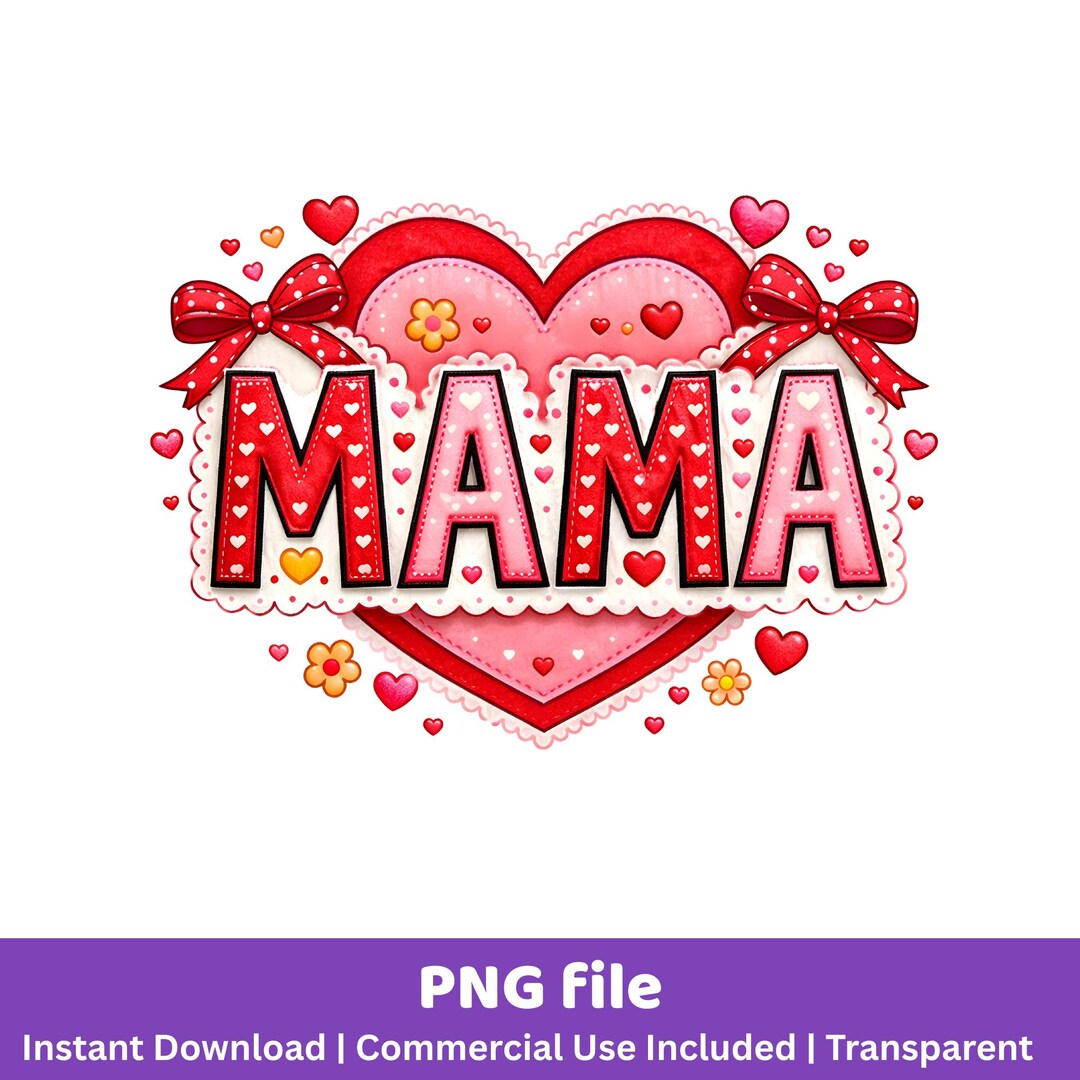 Mama Heart PNG Design | Mothers Day Graphic | Love Mom Clipart ...