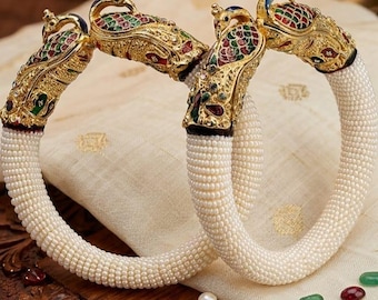 Royal Peacock Pearl Bangles