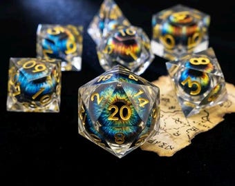 Troll's Eye Multifaceted Dice Set | Tabletop Role-Playing Game Accessories | Geek Gamer Gift
