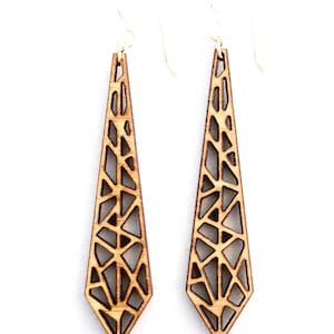 Shattered Glass, Laser Cut Earrings
