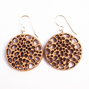 Dried Lotus, Laser Cut Earrings