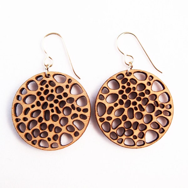 Dried Lotus, Laser Cut Earrings