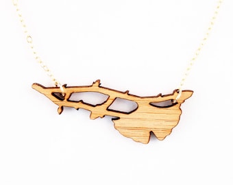 Ginkgo Necklace, Laser Cut