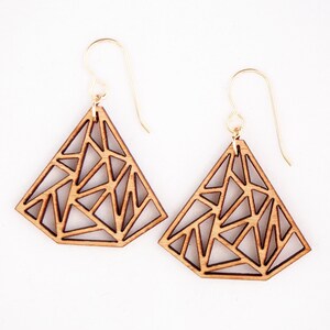 Triangle Prism, Laser Cut Earrings