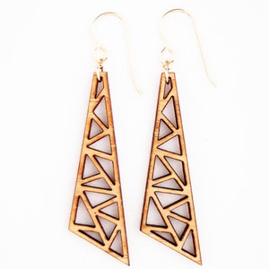 Triangles, Laser Cut Earrings image 1