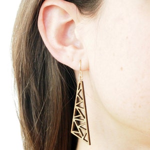 Triangles, Laser Cut Earrings image 2