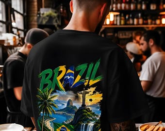 Brasilien PNG Sublimationsdesign, DTF Clipart, Brasil Pride druckbare Kunst