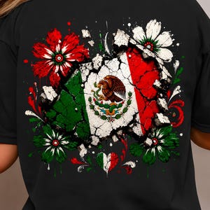 Mexico PNG Sublimation, Grunge Mexican Flag Shirt Design, Mexico Pride DTF Download, Distressed Mexico Flag Clipart, Mexican Back Print PNG