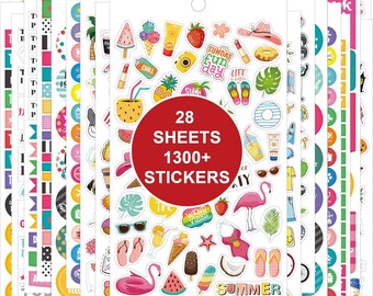 Planner Stickers Pack | 1300+ Planner and Journal Stickers | Scrapbook, Laptop & Water Bottle Decals