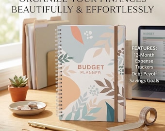 Budget Planner | Monthly Finance Organizer with Expense Tracker | Undated Budget Book | A5 Twig