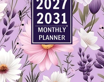 5 Year Monthly Planner 2027-2031 | January 2027–December 2031 Calendar with Holidays | Long-Term Planner