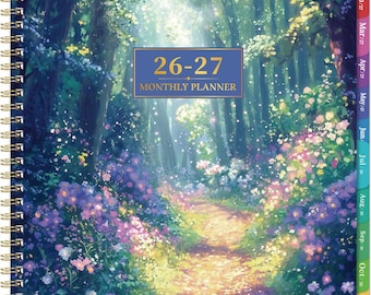 18 Month Planner 2026-2027 | Monthly Calendar, Tabs, Pocket (8.5x11)