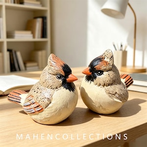 Cute Cardinal Bird Resin Figurine, Healing‑Style Home Tabletop Decor, Decorative Craft Gift For Bird Lovers & Home‑Decoration Enthusiasts
