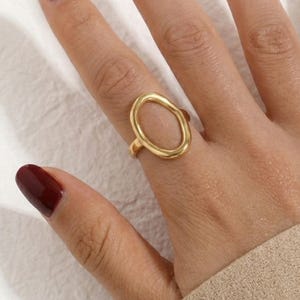 Thumb Ring, Adjustable Open Ring, Minimalist Ring, Statement Ring, Stacking Ring, Stainless Steel Ring, Gift for Her
