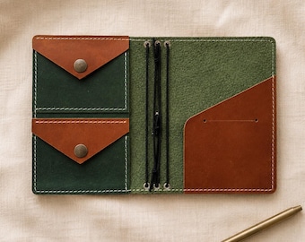 Funda de cuero personalizada para cuaderno A6 y A5, funda recargable para cuaderno, funda para cuaderno de viaje TN personalizada, bolsillos con cierre a presión, regalo grabado.