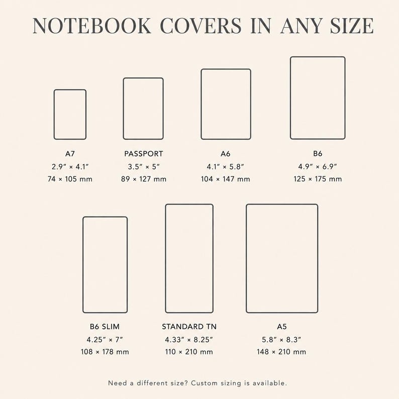 Personalized A6 Leather Notebook Inserts, Journal Inserts With Zipper ...