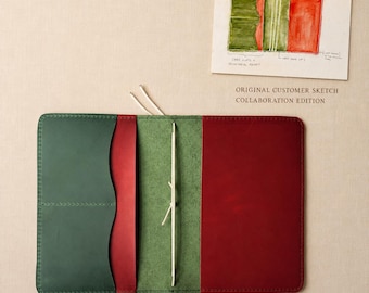 Funda de cuero personalizada para cuaderno, funda para diario A5 con ranuras para tarjetas, cuaderno de viaje recargable.