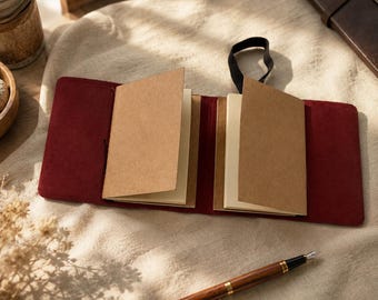 Funda de cuero personalizada para cuaderno A5 y A6, funda recargable para cuaderno de viaje, cierre con correa elástica ancha, cuaderno de cuero personalizado.