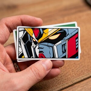 Pegatinas troqueladas de Gundam, imanes para coche, accesorios y regalos para novia, vinilo adhesivo con logo. imagen 2