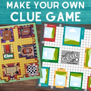 Clue Game-sjabloon voor Canva | Familiespelavond | Personaliseer | Aangepast