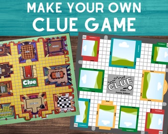 Clue Game Template for Canva | Family Game Night | Personalize | Custom