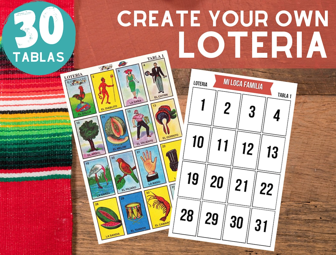 Loteria Game Template for Canva | 30 Tablas | Mexican Bingo | Custom ...