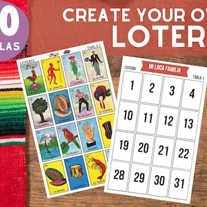 Loteria Spiel Vorlage für Canva | 40 Tablas | Mexikanisches Bingo | Kundenspezifische Loteria