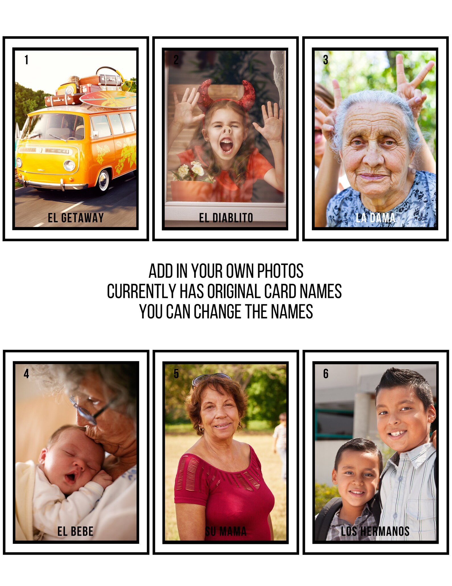 Original Loteria Game Customizable Template for Canva Mexican Bingo ...
