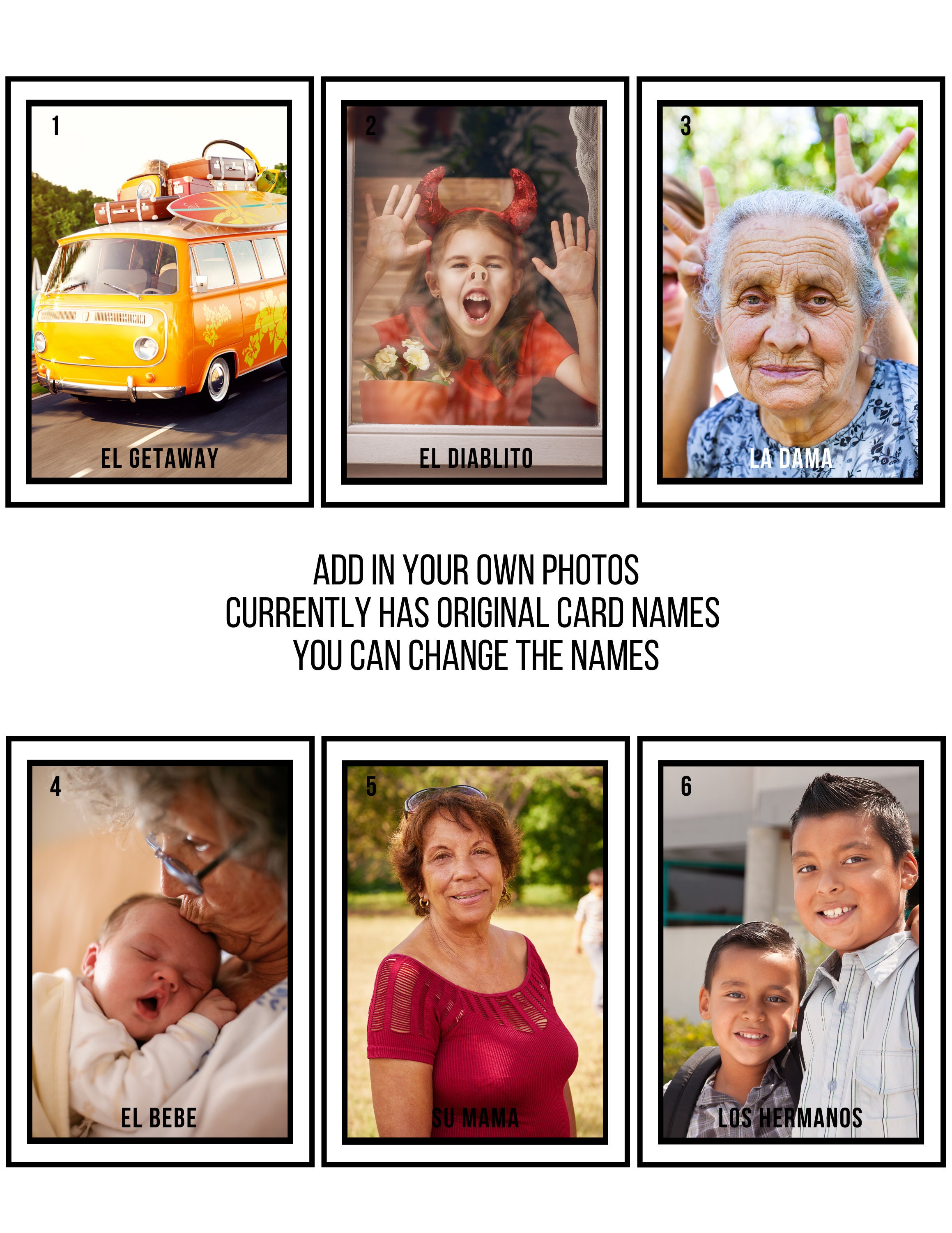 Original Loteria Game Customizable Template for Canva Mexican Bingo ...