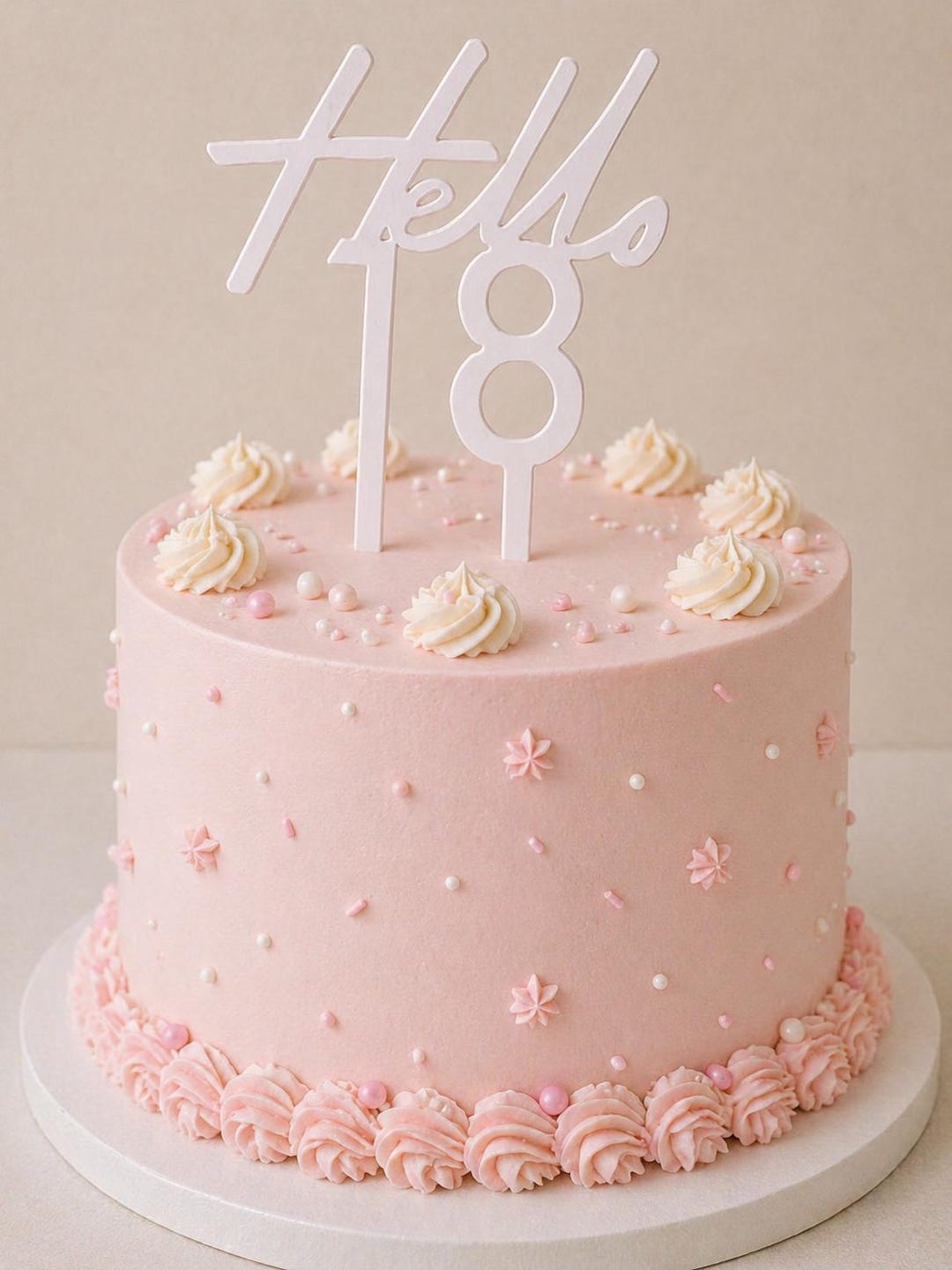 Hello 18 Acrylic Birthday Cake Topper | Can Be Made in Any Colour - Etsy