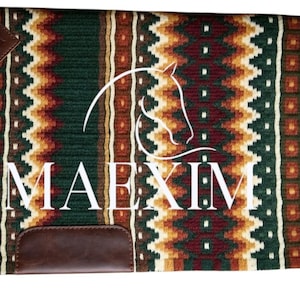 Western Show Oversize Wool Saddle Blanket with Customization Options