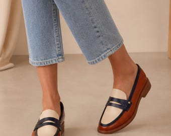 Women Chunky Loafers Casual 80s Style