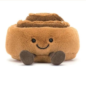 Peluche Jellycat en forme de roulé à la cannelle, Amuseables Style Pâtisserie Tourbillon Cadeau