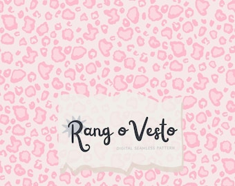 Pink Leopard Seamless Pattern | Blush Animal Print Repeat (Digital Download)