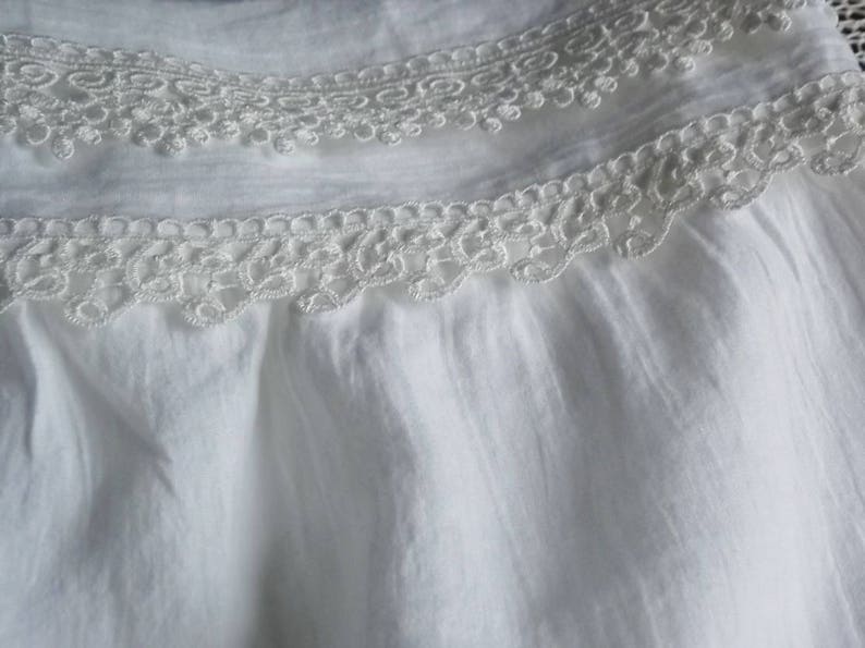 White linen pillowcase with double lace Standard Queen King.