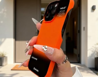Funda minimalista negra y blanca para iPhone, delgada y anticaídas, compatible con iPhone 17–11 ProMax