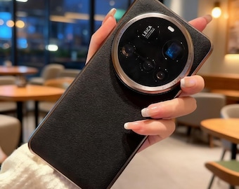 Funda de lujo de piel de lichi para Xiaomi 15 Ultra, cubierta chapada a prueba de golpes.