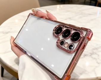 Funda transparente de lujo para Samsung – Funda delgada a prueba de golpes para S26-S23, A55-A53