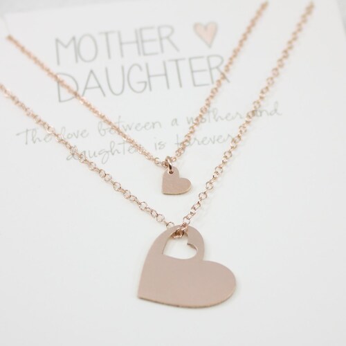 Mother Daughter Necklace Set Wedding 