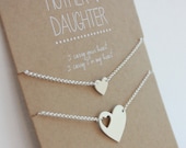 Mother Daughter Bracelet Set - Mother's Day -  Mother of the Bride - wedding gift - gift for mom - for her - for daughter - hearts gift