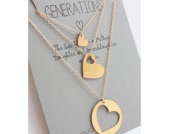 grandma mother daughter necklace
