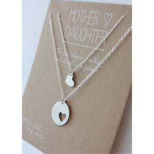 Mother Daughter Necklace Set - mom jewelry - mother necklace - wedding jewelry - necklace gift - mother of the bride - Mother&#39;s Day gift